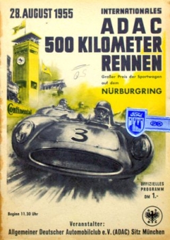 ADAC "500 km Rennen" Nürburgring 1955 Rennprogramm (9619)